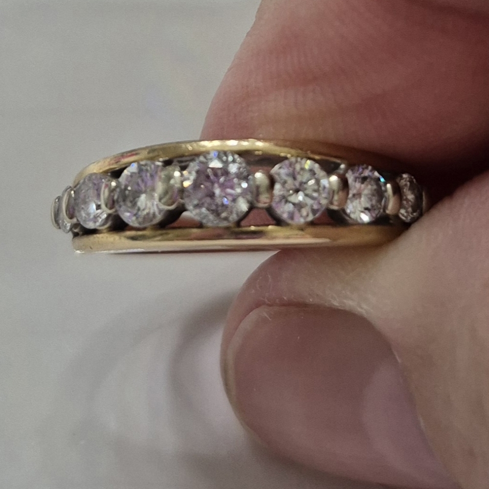 14kt Gold and Diamond Wedding Anniversary Ring